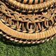 Sculptural mirror in rattan and natural wicker, 1970