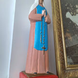 Large antique statue of the Virgin, vintage religious decoration