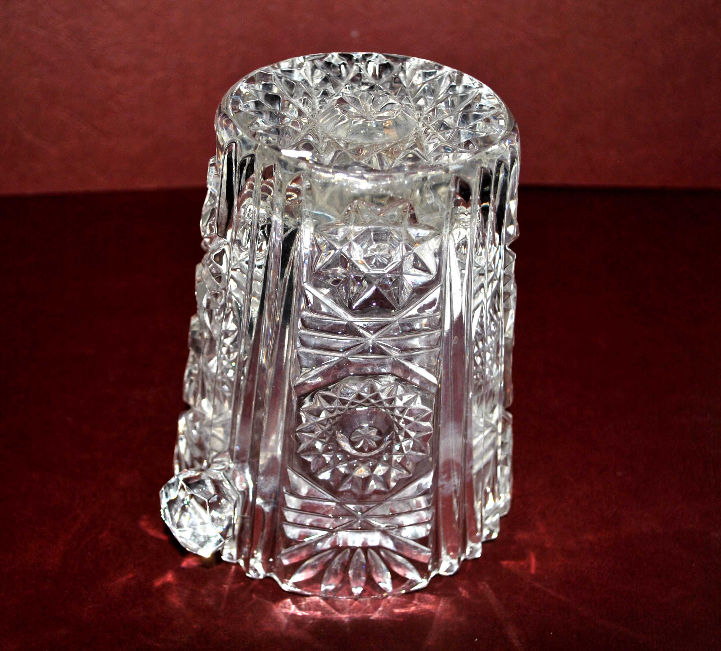 Vintage ice bucket molded crystal - ice cube
