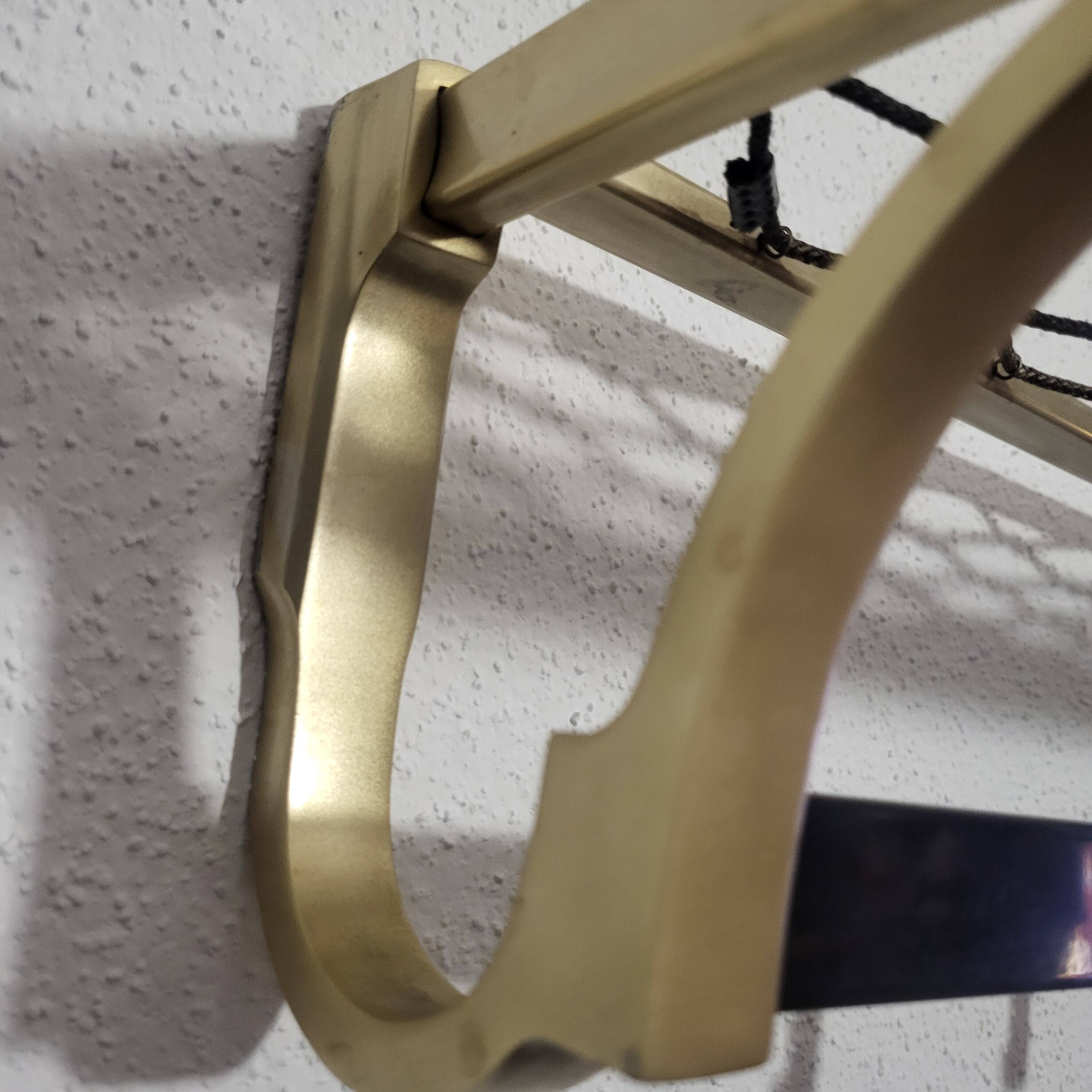 Gold-plated aluminum coat rack and cloakroom, 1960-70