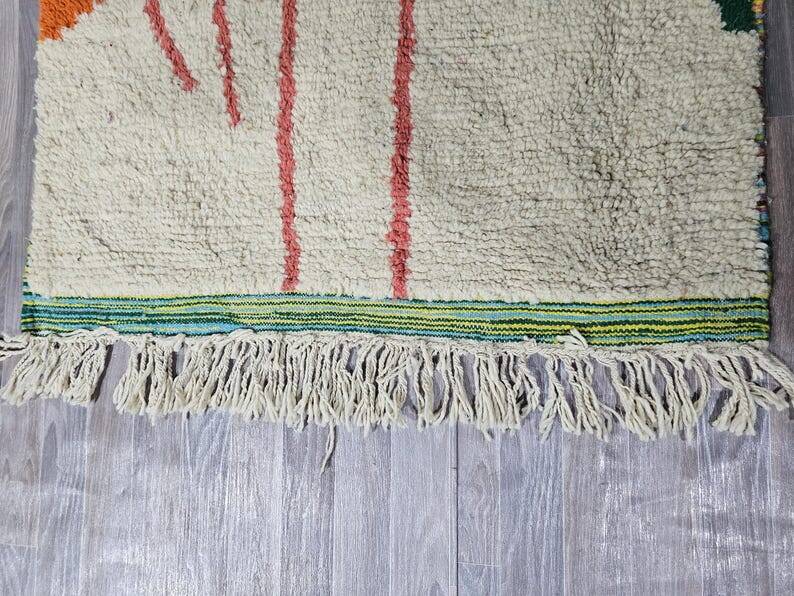 Tapis en laine coloré, tapis tribal 150/250cm