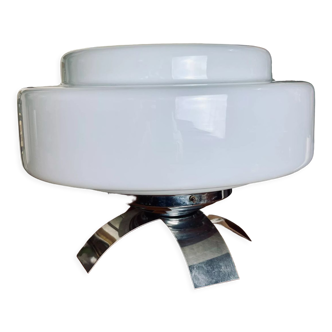 Table lamp very large white opaline glass globe type Skyscraper vintage - circa 1930