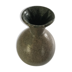 Vase Accolay années 50 moucheté rose et col étoile dégradé