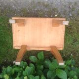 Vintage bedside table plated light oak.