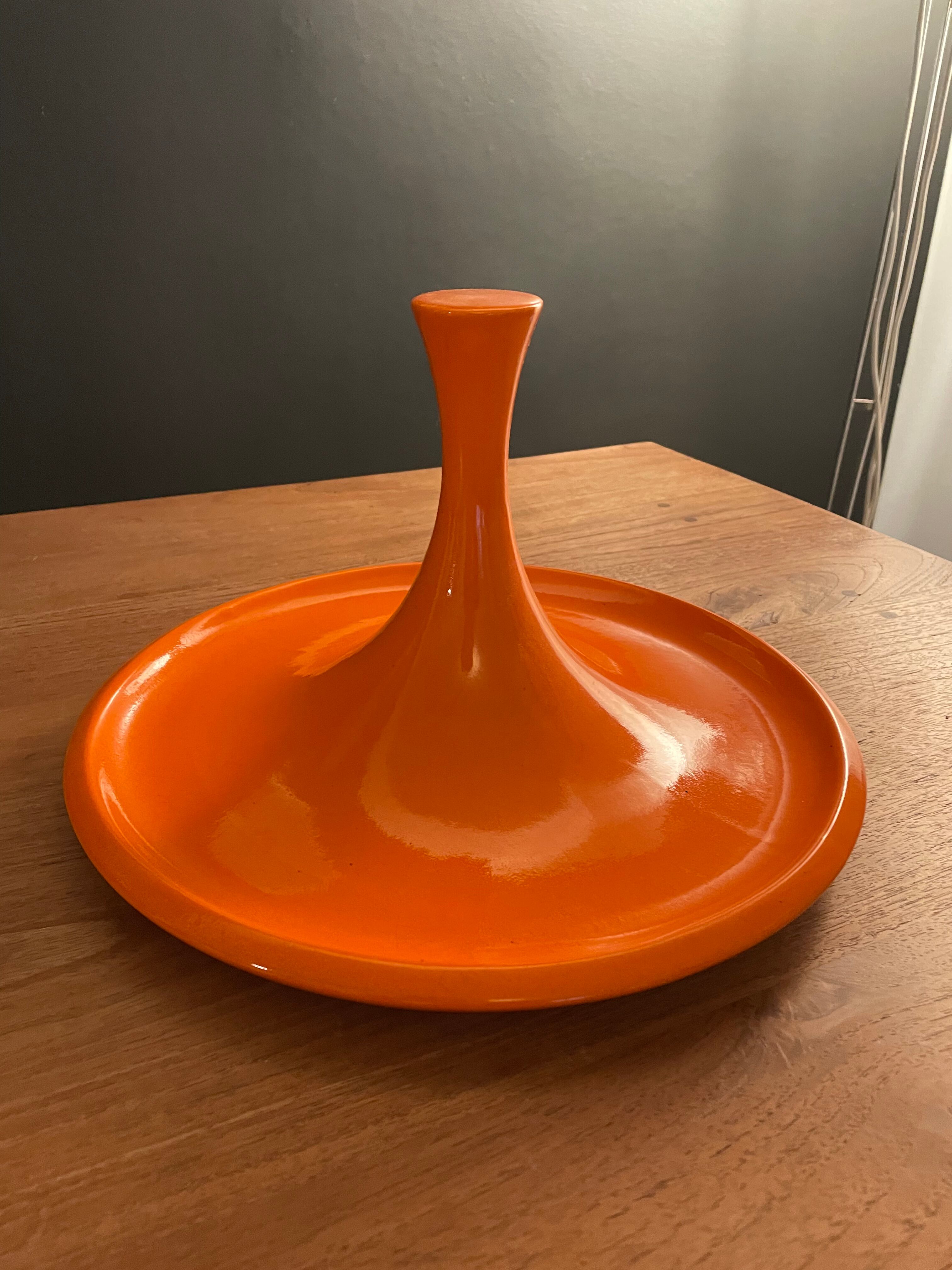 Orange space age fruit cup