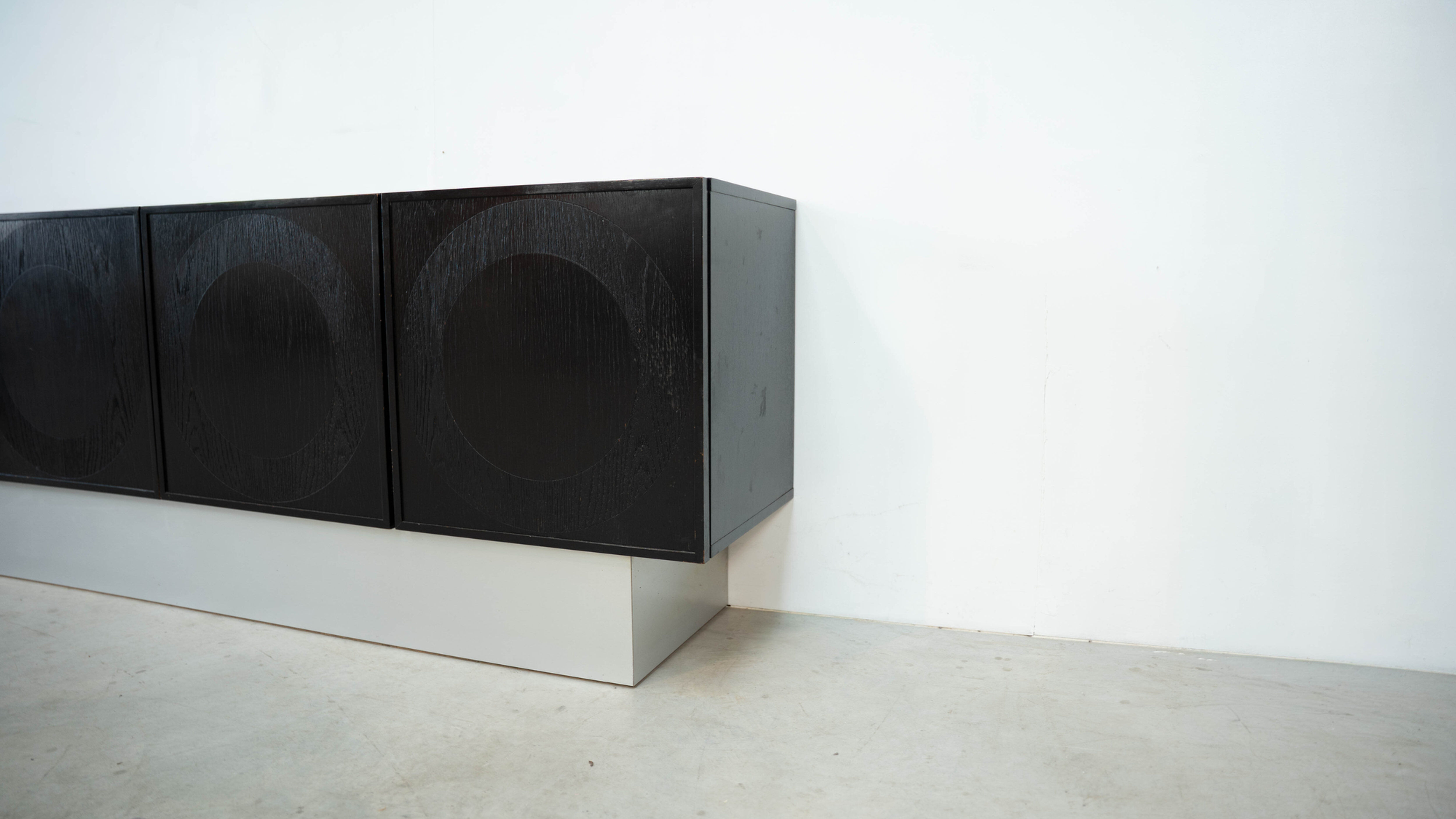 Black brutalist sideboard by Musterring