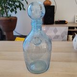 Biot blue glass carafe bottle