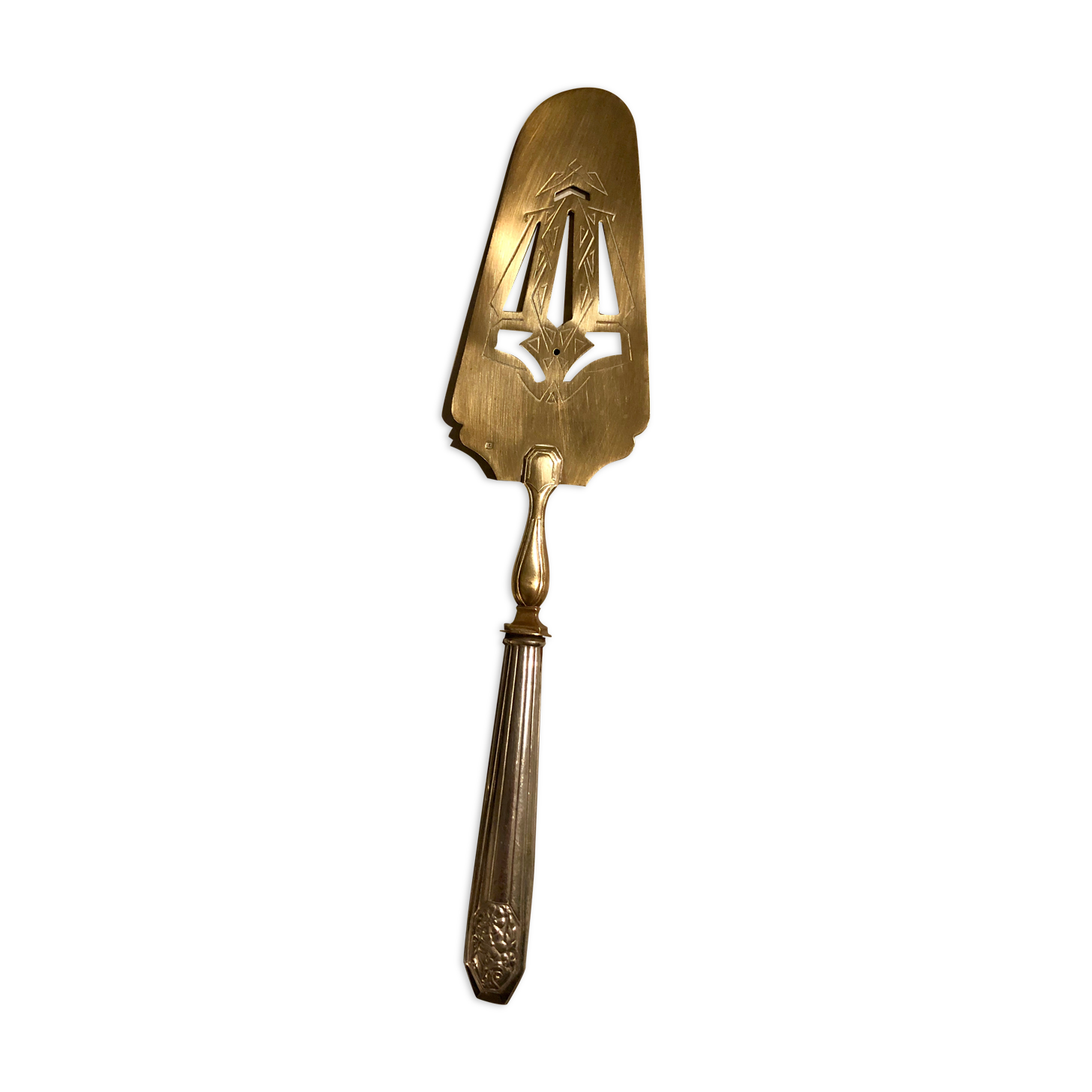 Pie shovel, silver metal