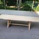 Large monastery farmhouse table stripped in raw wood, extendable from 200 to 300 cm.