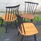Lot of 3 chairs Fanett by Ilmari Tapiovaara 1960