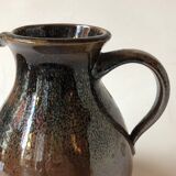 Glazed stoneware jug signed "KD".