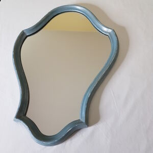 Miroir baroque en bois d'inspiration louis XV 1960 50 x70 cm