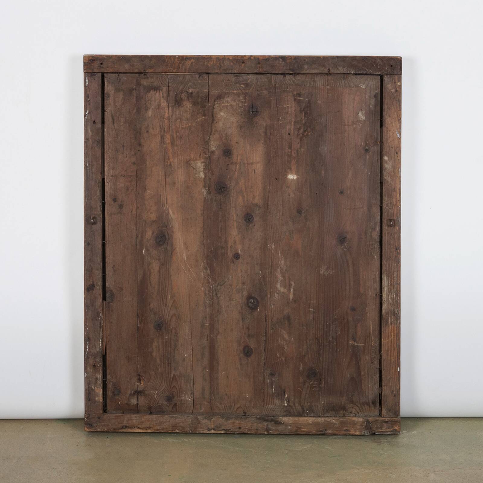 19th C French Giltwood Rectangular Mirror with Foxed Glass