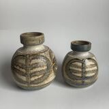 Set of 2 Mid-Century Danish Ceramic Studio Vase from Søholm, 1960s