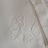 Tablecloth and old towels in embroidered linen