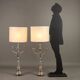 Pair of antique silver-plated candelabra, Italy, 20th century
