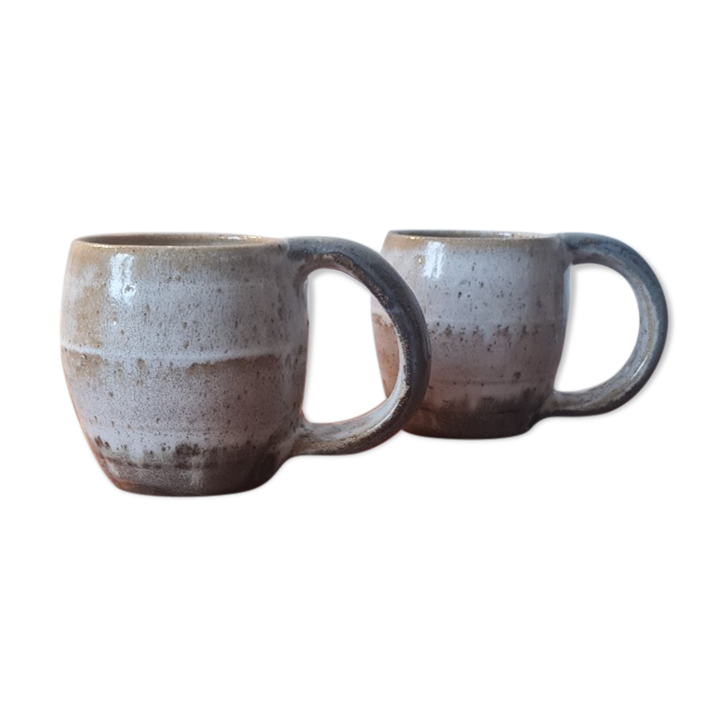 Glazed stoneware mugs