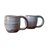 Glazed stoneware mugs