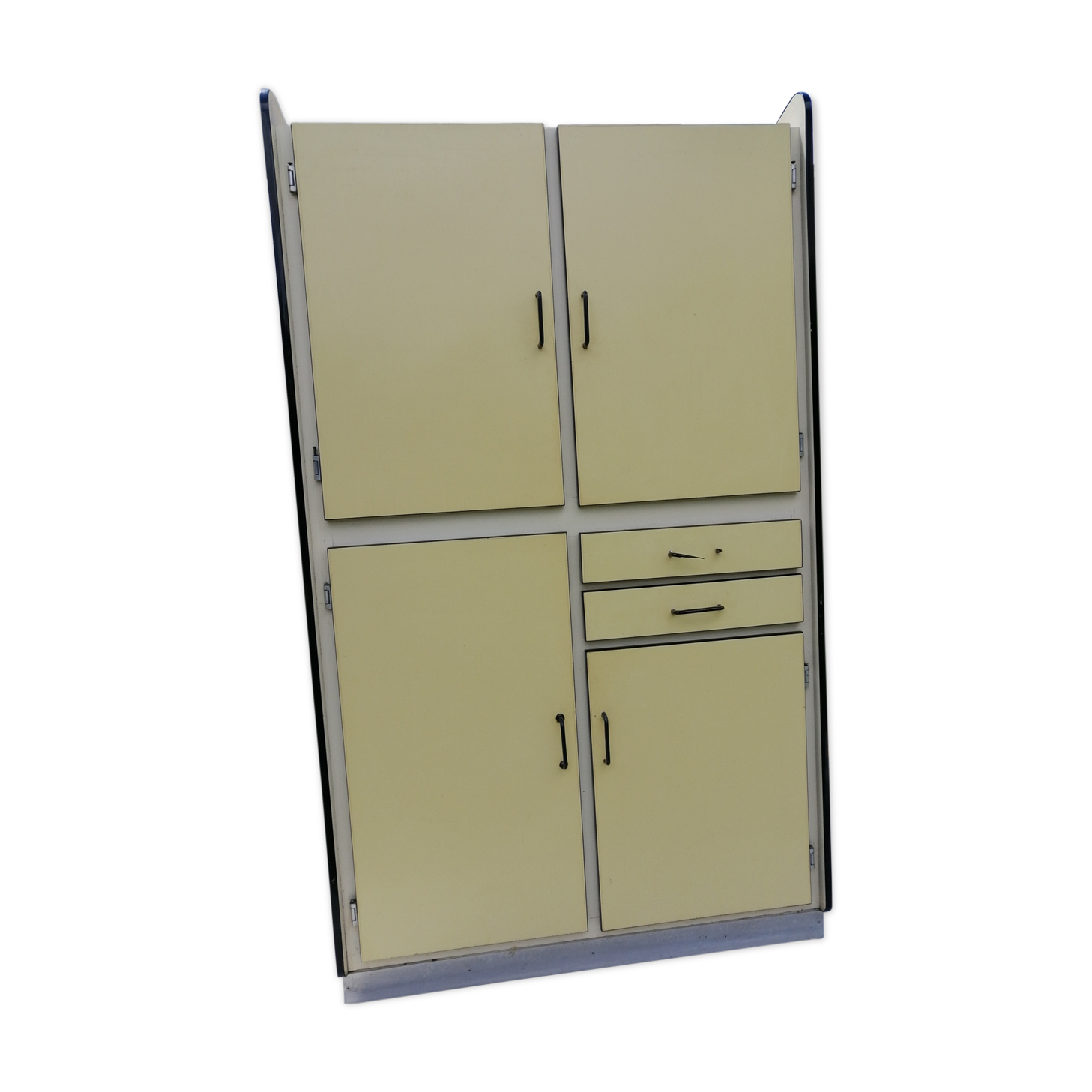 Buffet cuisine in pale yellow formica 50/60 years