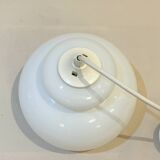Opaline pendant light in white glass from the 60s and 70s vintage Free form