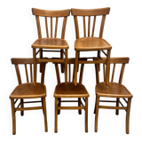 Suite of 5 bistro chairs.