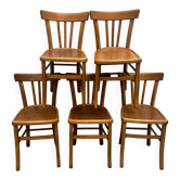 Suite of 5 bistro chairs.