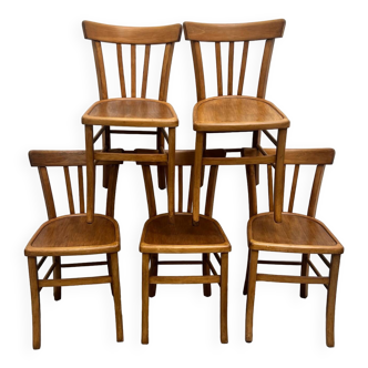 Suite of 5 bistro chairs.