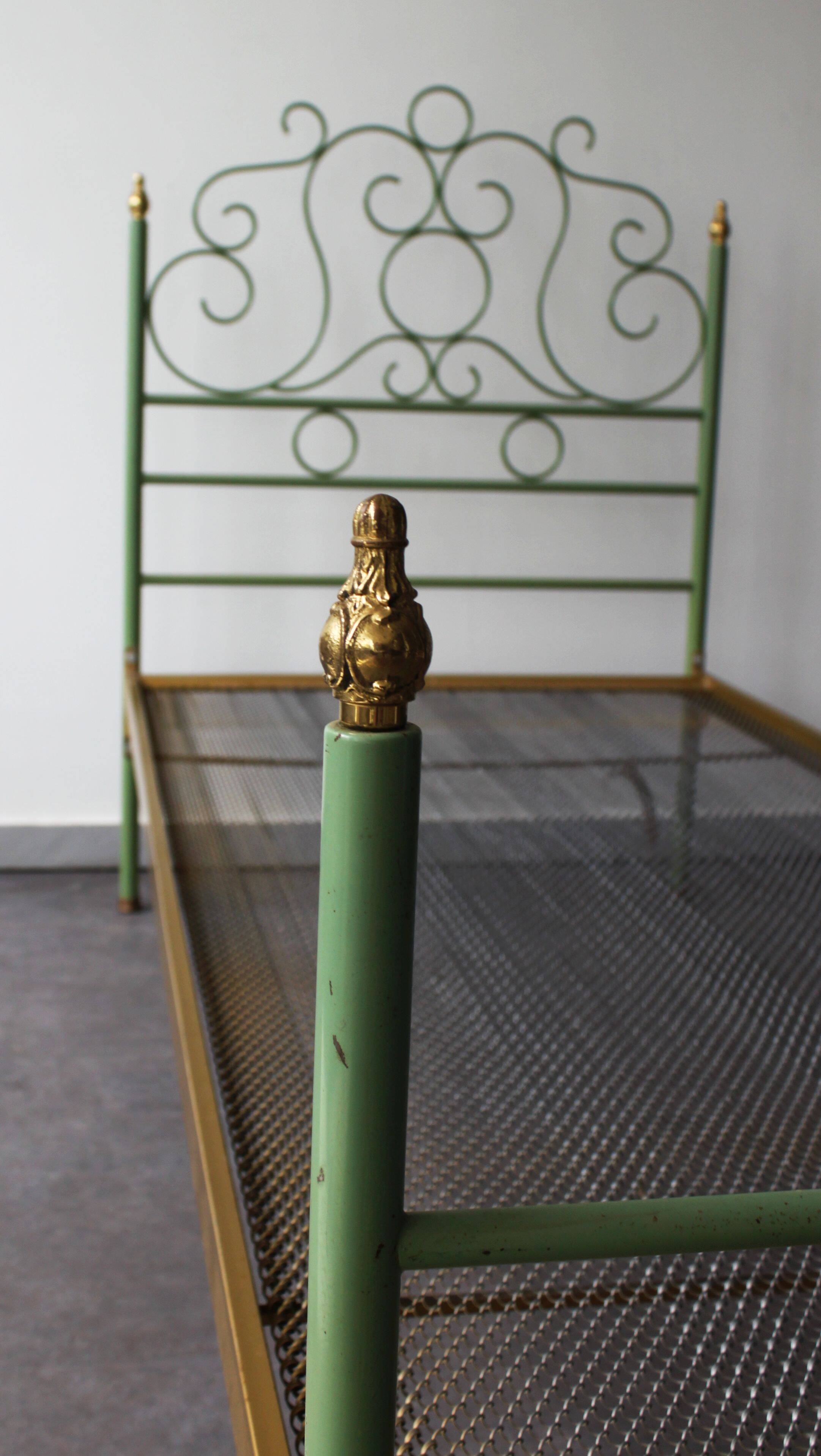 Wrought iron bed, Italy, 1960s.