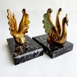 Book-clamps swans art deco