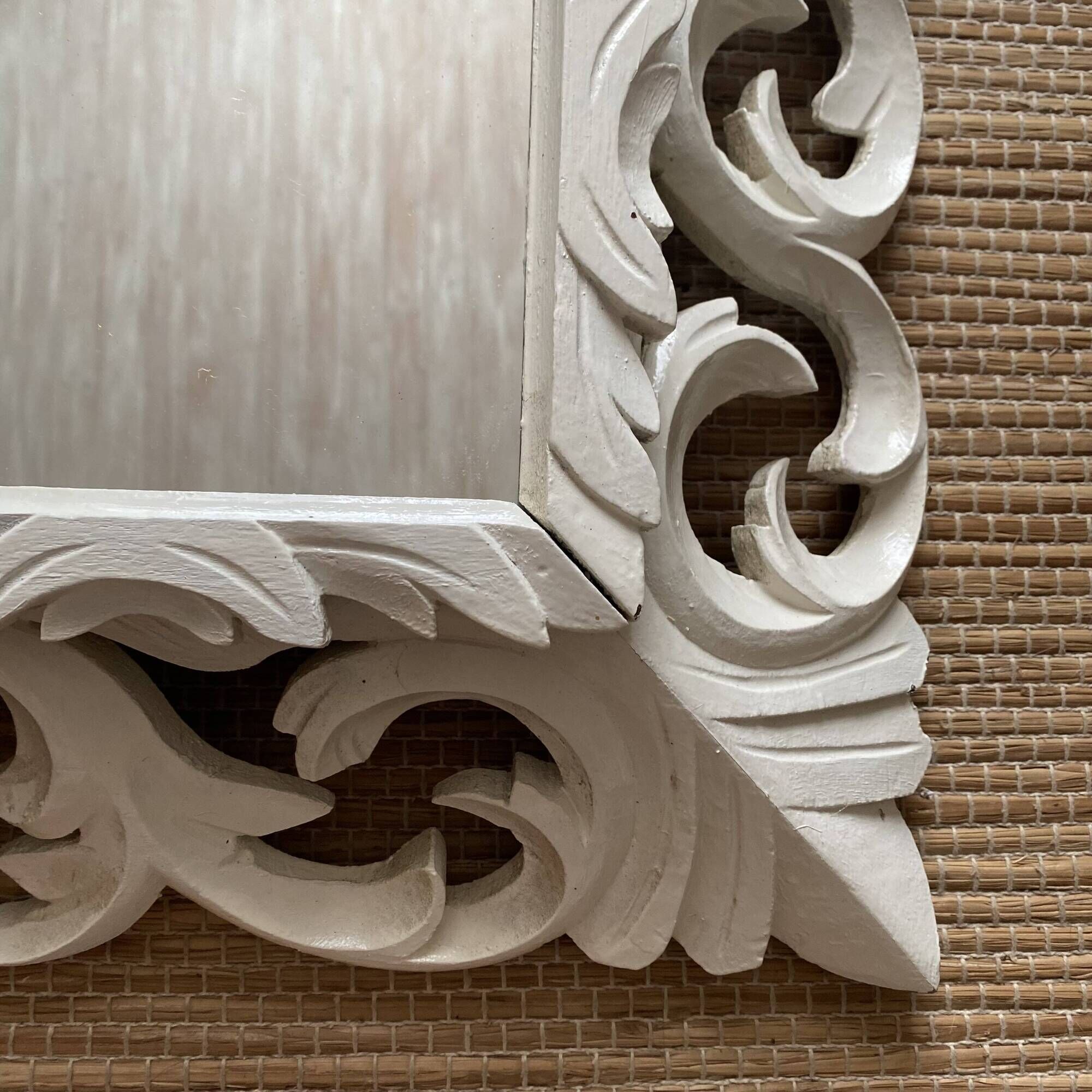 Antique Henri II style mirror, in openwork carved wood