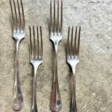 4 fourchettes en métal argenté