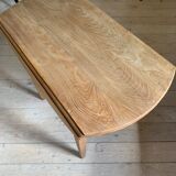Modular table with vintage solid oak flap