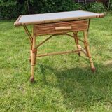 Rattan coffee table with drawer