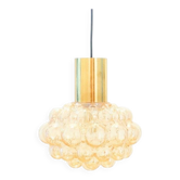 Lustre en verre bulle XL de style mid-century par H. Tynell pour Limburg, années 1960.