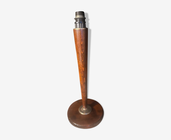 Pied de lampe acajou laiton