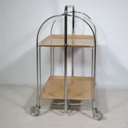Mid Century Folding Serving Trolley in Chrome by Bremshey, 1960s