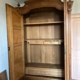 Louis XV style wardrobe in cherry with beveled mirrors