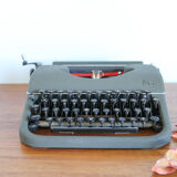 Japy grey-green typewriter with crate