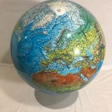 Lampe globe terre scan globe type 2000z made in danemark 1976 + support gris
