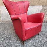 Isa bergamo - fauteuil - pieds moulés sous pression en laiton