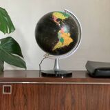 Globe terrestre mappemonde noir