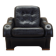 Black armchair, Italian design, 1980s, manufacture: Italy
