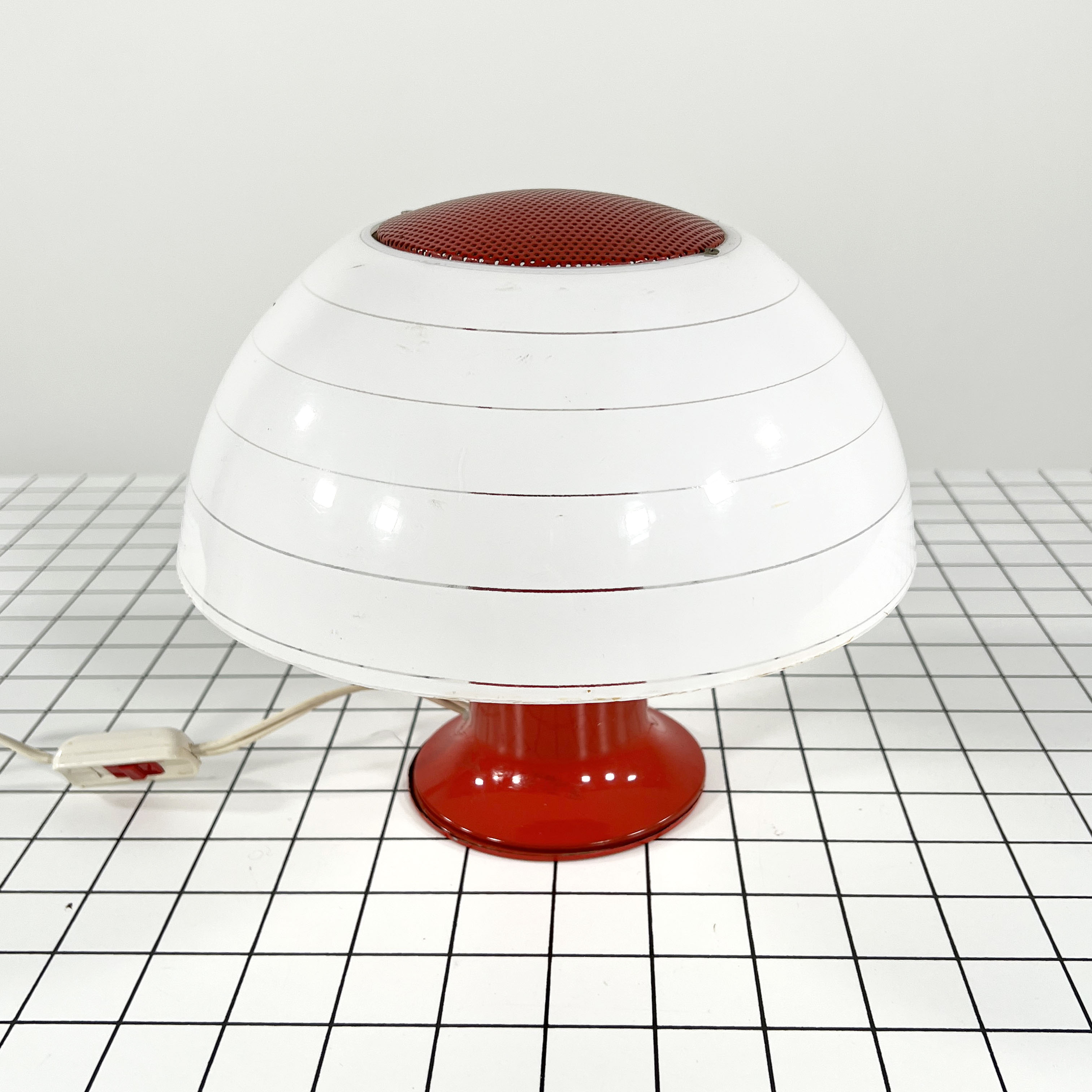 Orange mushroom table lamp, 1970