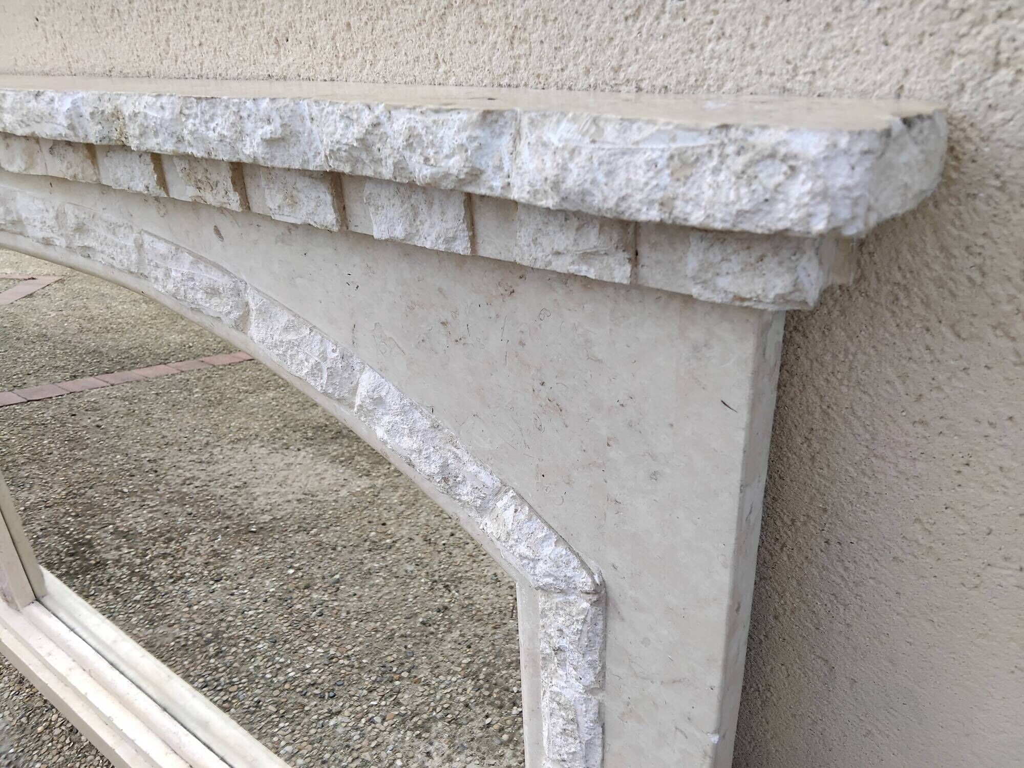 Large vintage stone mirror