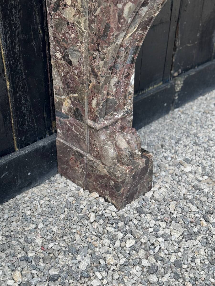 Charles X fireplace in Waulsort marble, early 19th century