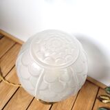 Vintage globe lamp in glass and brass