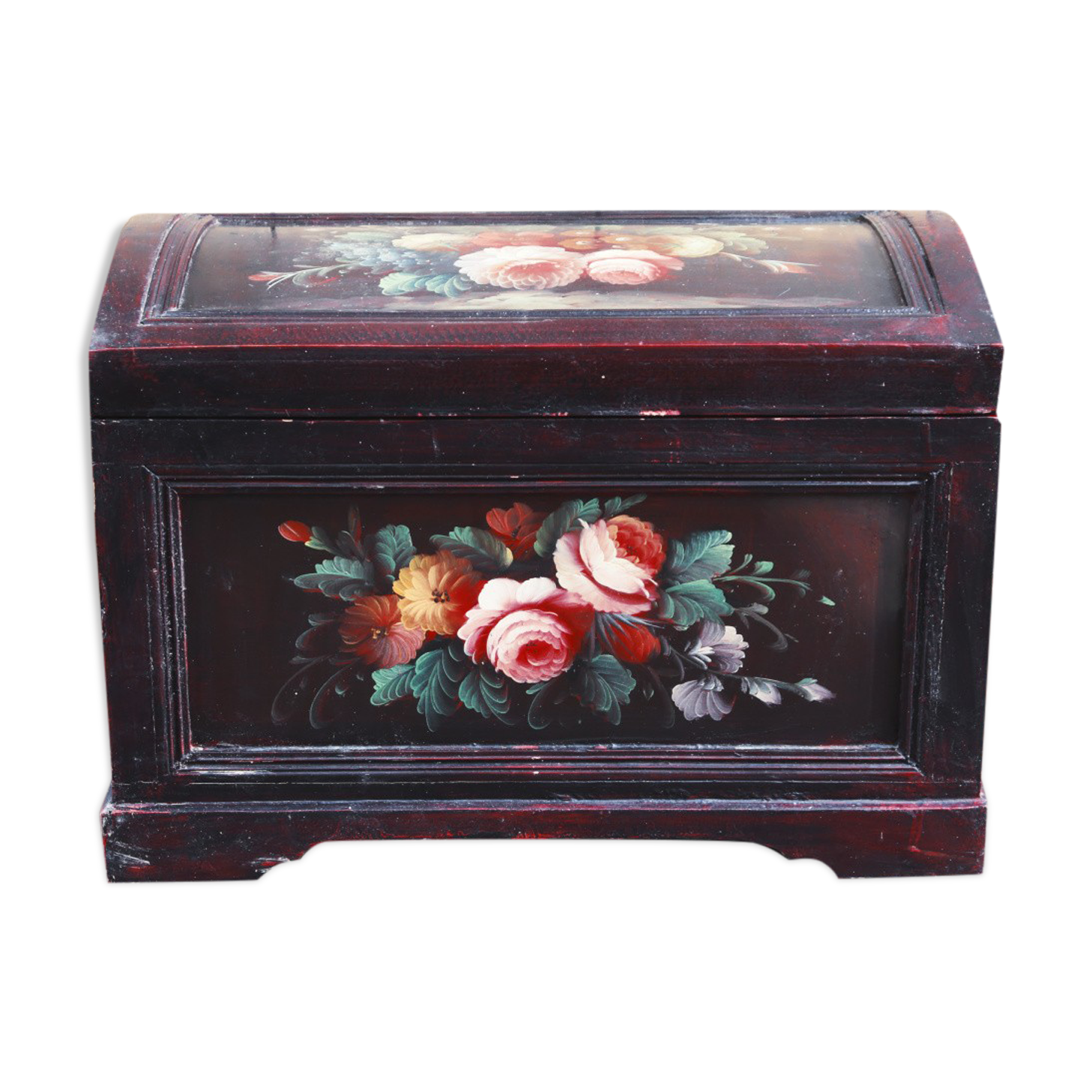Lacquered wood chest, Napoleon III style