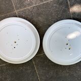 Vintage ceiling lamp with acrylic striped shade
