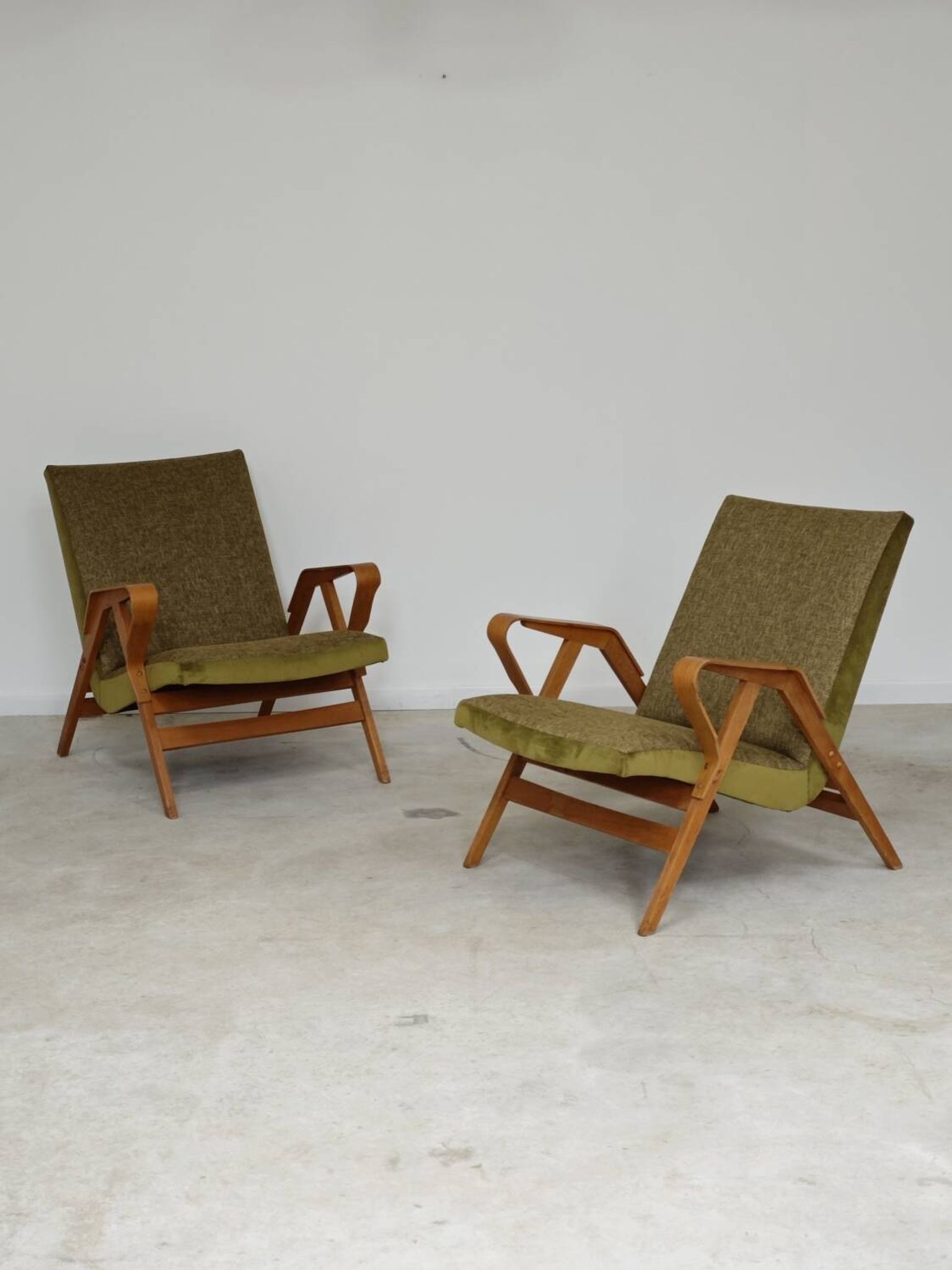 Pair of armchairs restored by Frantisek Jirak for Tatra Nabytok 1960