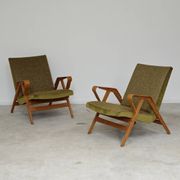 Pair of armchairs restored by Frantisek Jirak for Tatra Nabytok 1960